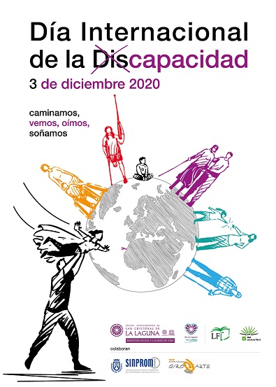 Cartel del Día Internacional de la Discapacidad. Ayuntamiento de La Laguna. 2020.