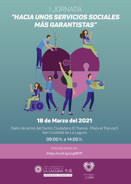 Cartel de las jornadas "Hacia unos Servicios Sociales garantistas".