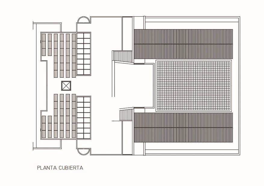 Plano de las instalaciones de placas solares previstas para ubicar en el Centro Ocupacional Isla Baja.
